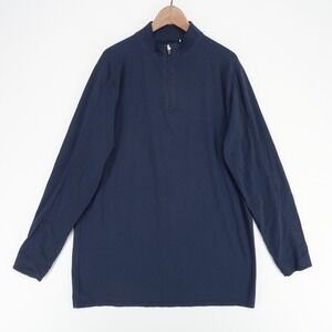 Tasc Carrollton‎ Pullover Mens XLT Navy Blue Quarter Zip Bamboo Performance